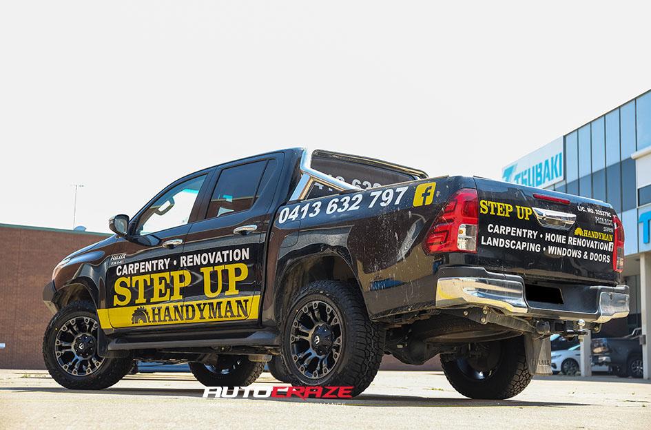 TOYOTA HILUX N80 4WD VAPOR BLACK MACHINED WITH DARK TINT
